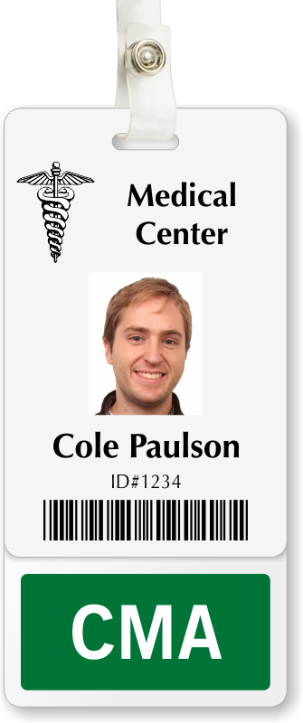CMA Certified Medical Assistant Retractable Reel ID Badge U Pick Reel Type