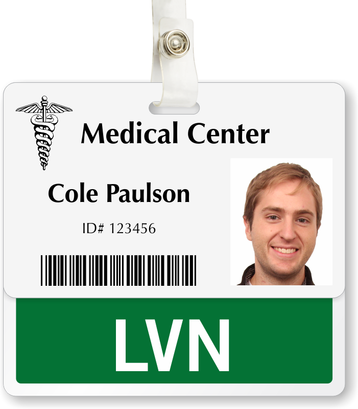 LVN Badge Buddy (Purple) - Vertical Heavy Duty Badge Tags for Licensed  Vocational Nurses - Double Sided Badge Identification Card
