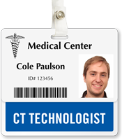  CT-TECH Badge Buddy - Black - Skeleton Themed - Horizontal  Badge Id Card - by BadgeZoo : Office Products